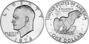1 Dollar 美利堅合眾國 (1776 - ) 銀 Dwight David Eisenhower (1890-1969)