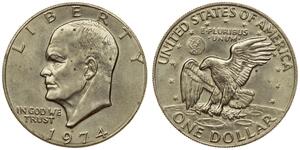 1 Dollar 美利堅合眾國 (1776 - ) 銀 Dwight David Eisenhower (1890-1969)