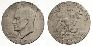 1 Dollar 美利堅合眾國 (1776 - ) 銀 Dwight David Eisenhower (1890-1969)