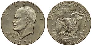1 Dollar 美利堅合眾國 (1776 - ) 銀 Dwight David Eisenhower (1890-1969)
