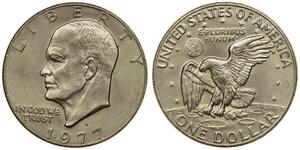 1 Dollar 美利堅合眾國 (1776 - ) 銀 Dwight David Eisenhower (1890-1969)