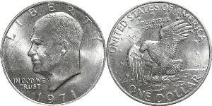 1 Dollar 美利堅合眾國 (1776 - ) 銀 Dwight David Eisenhower (1890-1969)