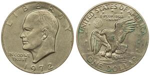 1 Dollar 美利堅合眾國 (1776 - ) 銀 Dwight David Eisenhower (1890-1969)
