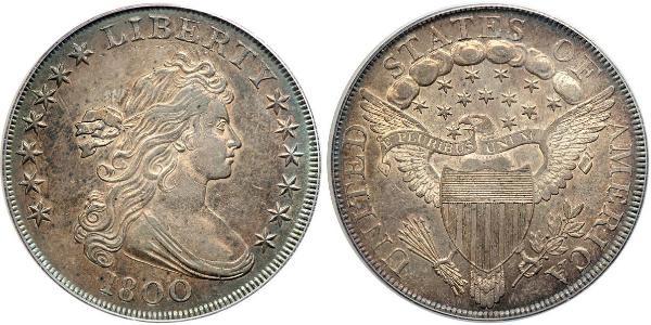 1 Dollar 美利堅合眾國 (1776 - ) 銀 Anne Willing Bingham (1764-1801)