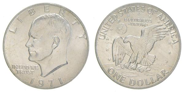 1 Dollar 美利堅合眾國 (1776 - ) 銀 Dwight David Eisenhower (1890-1969)