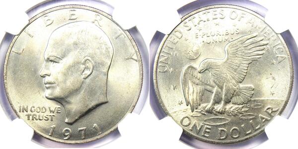 1 Dollar 美利堅合眾國 (1776 - ) 銀 Dwight David Eisenhower (1890-1969)
