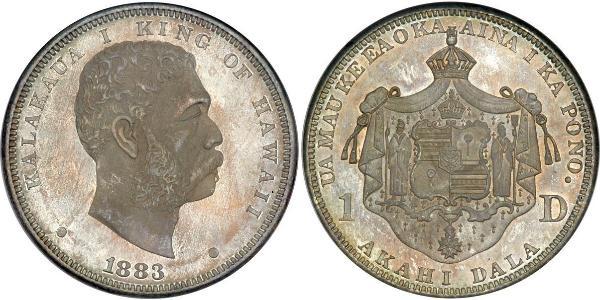 1 Dollar 美利堅合眾國 (1776 - ) 銀 卡拉卡瓦