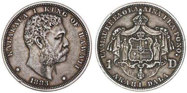 1 Dollar 美利堅合眾國 (1776 - ) 銀 卡拉卡瓦
