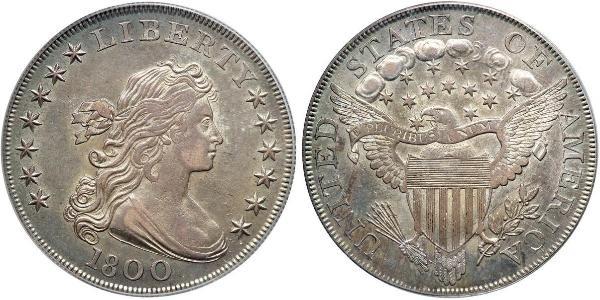 1 Dollar 美利堅合眾國 (1776 - ) 銀 Anne Willing Bingham (1764-1801)