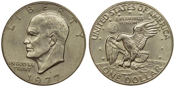 1 Dollar 美利堅合眾國 (1776 - ) 銀 Dwight David Eisenhower (1890-1969)