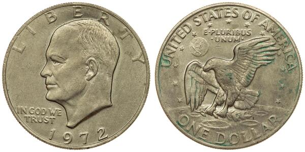 1 Dollar 美利堅合眾國 (1776 - ) 銀 Dwight David Eisenhower (1890-1969)
