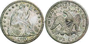 1 Dollar 美利堅合眾國 (1776 - ) 銀/銅 