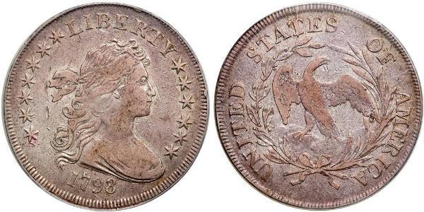 1 Dollar 美利堅合眾國 (1776 - ) 銀/銅 Anne Willing Bingham (1764-1801)
