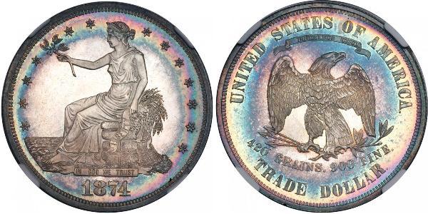 1 Dollar 美利堅合眾國 (1776 - ) 銀/銅 