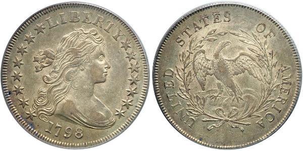 1 Dollar 美利堅合眾國 (1776 - ) 銀/銅 Anne Willing Bingham (1764-1801)