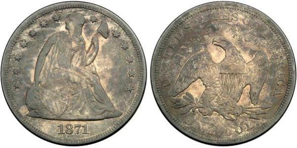 1 Dollar 美利堅合眾國 (1776 - ) 銀/銅 