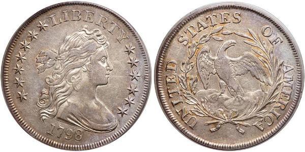 1 Dollar 美利堅合眾國 (1776 - ) 銀/銅 Anne Willing Bingham (1764-1801)