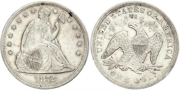 1 Dollar 美利堅合眾國 (1776 - ) 銀/銅 