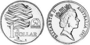 1 Dollar 澳大利亚 铝/銅/镍 伊丽莎白二世 (1926-2022)