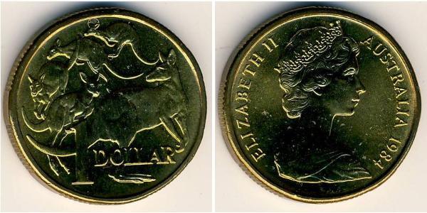 1 Dollar 澳大利亚 铝/銅/镍 伊丽莎白二世 (1926-2022)