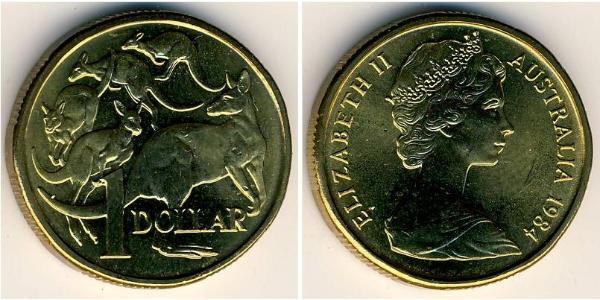1 Dollar 澳大利亚 铝/銅/镍 伊丽莎白二世 (1926-2022)