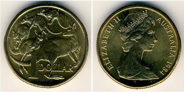 1 Dollar 澳大利亚 铝/銅/镍 伊丽莎白二世 (1926-2022)