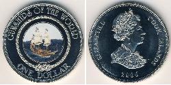 1 Dollar Cook Islands 镍/銅 伊丽莎白二世 (1926-2022)