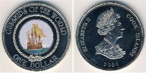 1 Dollar Cook Islands 銅/镍 伊丽莎白二世 (1926-2022)