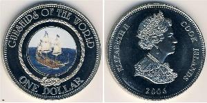 1 Dollar Cook Islands 銅/镍 伊丽莎白二世 (1926-2022)