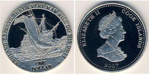 1 Dollar Cook Islands 銅/镍 伊丽莎白二世 (1926-2022)