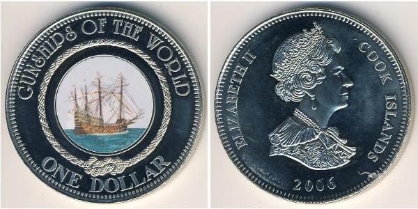 1 Dollar Cook Islands 銅/镍 伊丽莎白二世 (1926-2022)