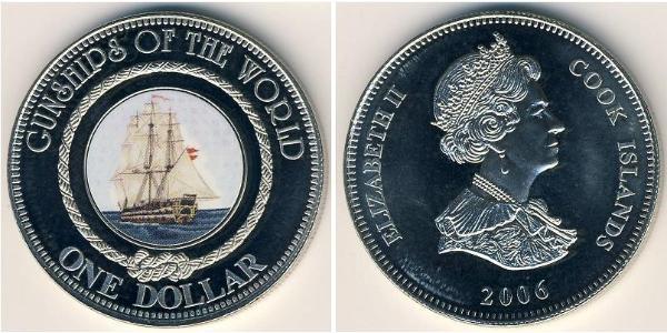 1 Dollar Cook Islands 銅/镍 伊丽莎白二世 (1926-2022)