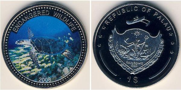 1 Dollar Palau 銅/镍 