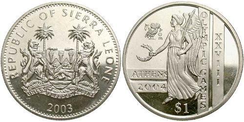 1 Dollar Sierra Leone 銅/镍 