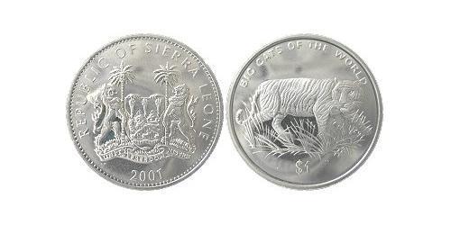 1 Dollar Sierra Leone 銅/镍 