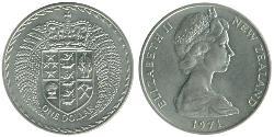 1 Dollar 新西兰 镍/銅 伊丽莎白二世 (1926-2022)