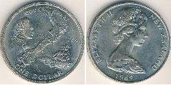 1 Dollar 新西兰 镍/銅 
