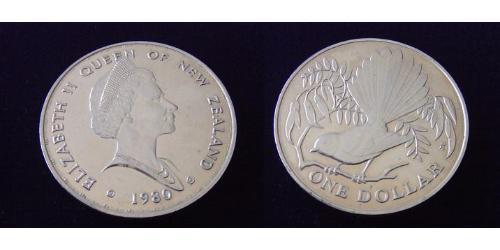 1 Dollar 新西兰 銅/镍 伊丽莎白二世 (1926-2022)