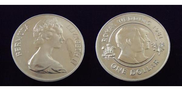 1 Dollar 百慕大 銅/镍 伊丽莎白二世 (1926-2022)