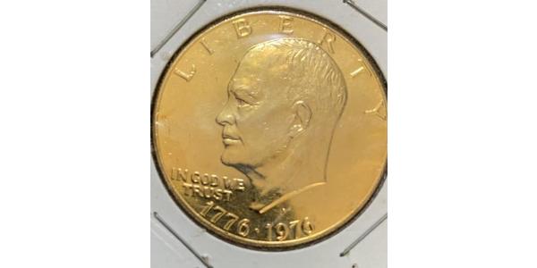 1 Dollar 美利堅合眾國 (1776 - ) 銅/镍 Dwight David Eisenhower (1890-1969)