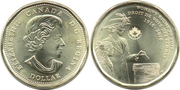 1 Dollar 加拿大 黃銅 伊丽莎白二世 (1926-2022)