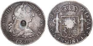1 Dollar / 8 Real Vereinigtes Königreich von Großbritannien und Irland (1801-1922) / Vizekönigreich Neuspanien (1519 - 1821) Silber Georg III (1738-1820) / Karl IV (1748-1819)