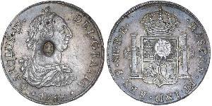 1 Dollar / 8 Real Vereinigtes Königreich von Großbritannien und Irland (1801-1922) / Vizekönigreich Neuspanien (1519 - 1821) Silber Georg III (1738-1820) / Karl IV (1748-1819)