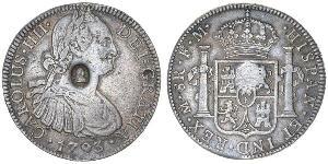 1 Dollar / 8 Real Vereinigtes Königreich von Großbritannien und Irland (1801-1922) / Vizekönigreich Neuspanien (1519 - 1821) Silber Georg III (1738-1820) / Karl IV (1748-1819)