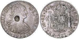 1 Dollar / 8 Real Vereinigtes Königreich von Großbritannien und Irland (1801-1922) / Vizekönigreich Neuspanien (1519 - 1821) Silber Georg III (1738-1820) / Karl IV (1748-1819)