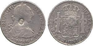 1 Dollar / 8 Real Vereinigtes Königreich von Großbritannien und Irland (1801-1922) / Vizekönigreich Neuspanien (1519 - 1821) Silber Georg III (1738-1820) / Karl IV (1748-1819)