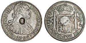 1 Dollar / 8 Real Vereinigtes Königreich von Großbritannien und Irland (1801-1922) / Vizekönigreich Neuspanien (1519 - 1821) Silber Georg III (1738-1820) / Karl IV (1748-1819)