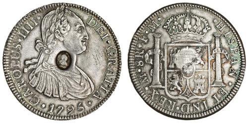 1 Dollar / 8 Real Vereinigtes Königreich von Großbritannien und Irland (1801-1922) / Vizekönigreich Neuspanien (1519 - 1821) Silber Georg III (1738-1820) / Karl IV (1748-1819)