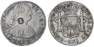 1 Dollar / 8 Real United Kingdom of Great Britain and Ireland (1801-1922) / Spanish Mexico  / Kingdom of New Spain (1519 - 1821) Silver George III (1738-1820) / Charles IV of Spain (1748-1819)