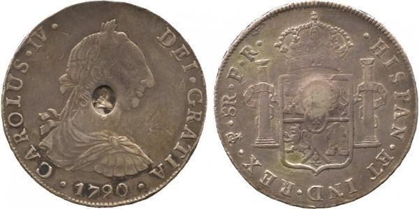 1 Dollar / 8 Real United Kingdom of Great Britain and Ireland (1801-1922) / Spanish Mexico  / Kingdom of New Spain (1519 - 1821) Silver George III (1738-1820) / Charles IV of Spain (1748-1819)